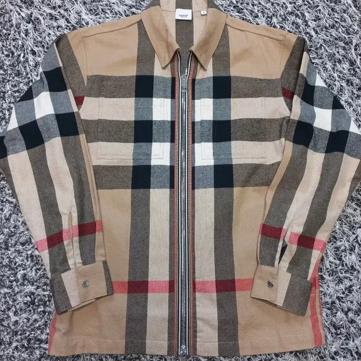 [BUNJANG] Burberry Wool Check Cotton Overshirt Jacket / 버버리 울 체크 코튼 오버셔츠 자켓 정품!남자M사이즈105~110!실착1