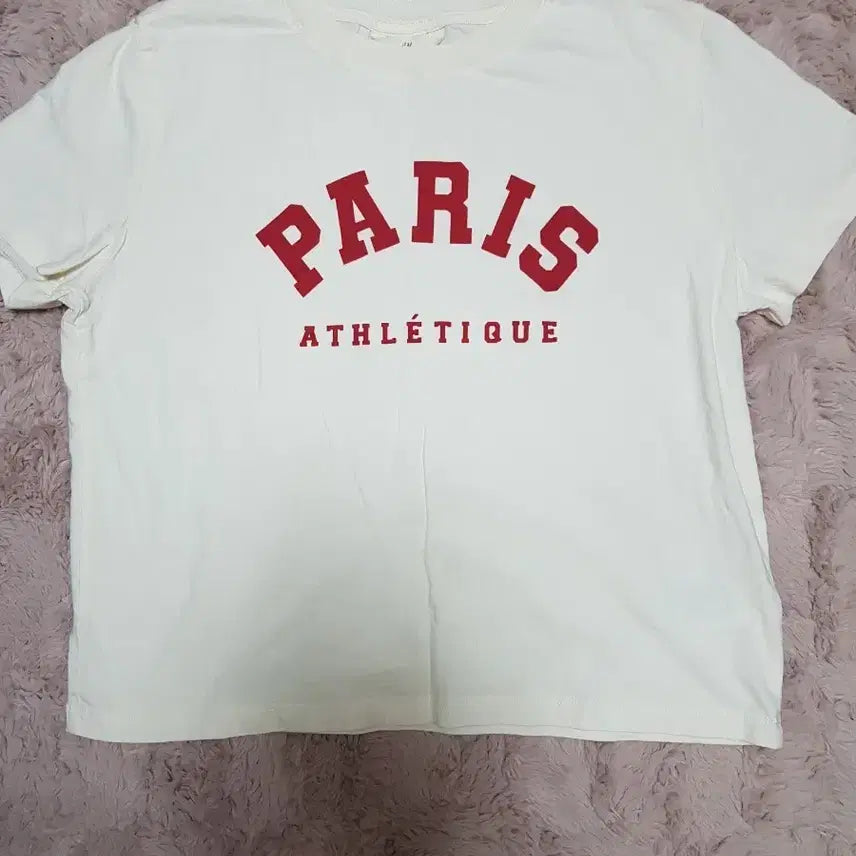 [BUNJANG] H&amp;M Paris Ivory T-shirt / H&amp;M 파리 반팔티 아이보리