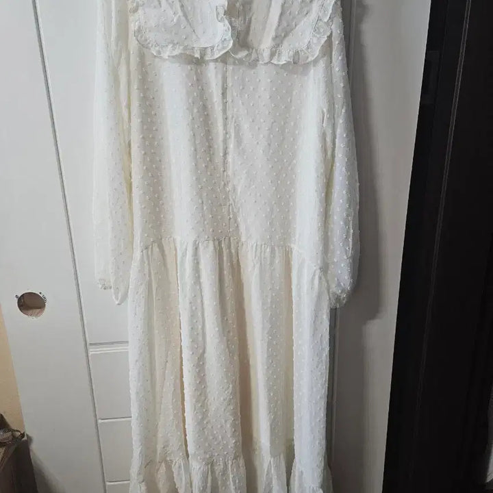 [BUNJANG] Ivory Chiffon Long Dress / 쉬폰롱원피스