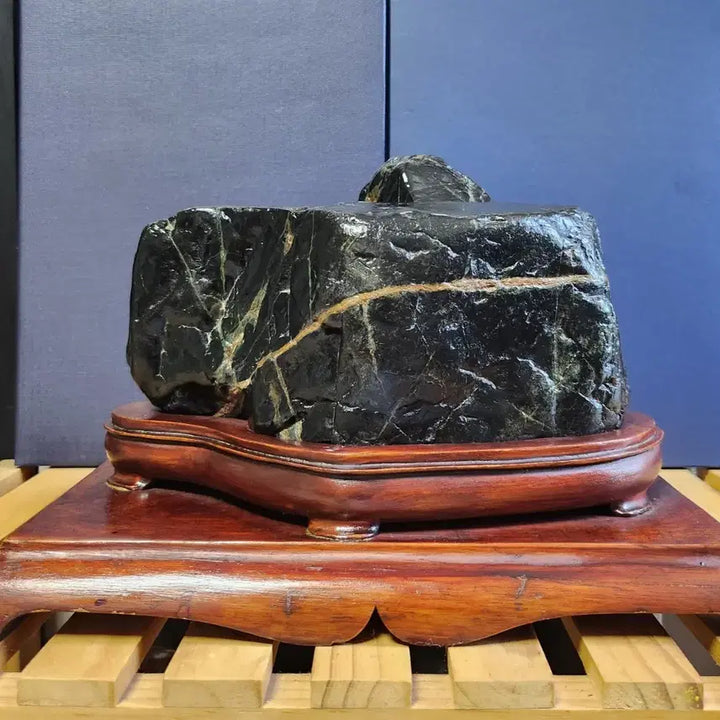 [BUNJANG] Namhangang Black Stone Flat Stone / 남한강 오석 평원석 수석