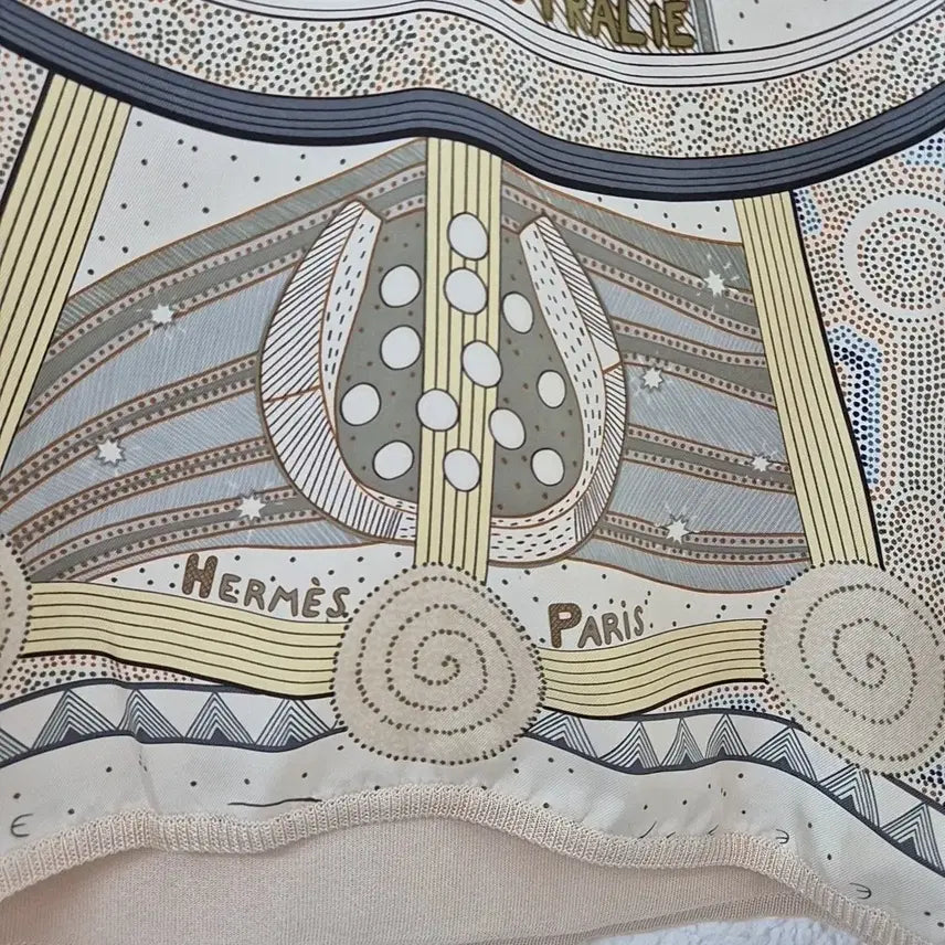 [BUNJANG] Hermes Patterned Silk Knit Top / 에르메스 패턴 실크 배색 니트