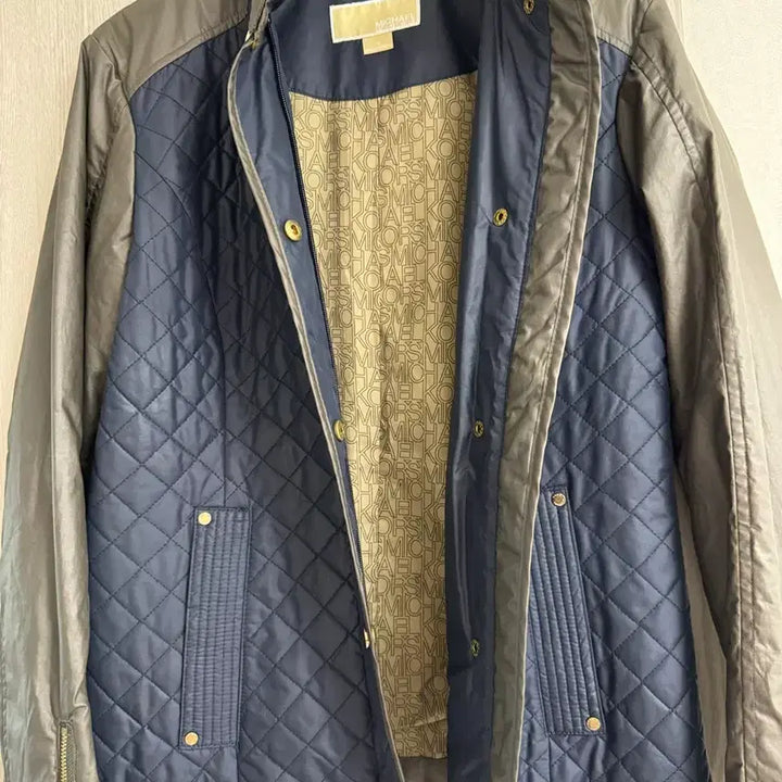 [BUNJANG] Michael Kors Quilted Jacket - Navy / 정품 마이클코어스 퀄팅 자켓 네이비 금장