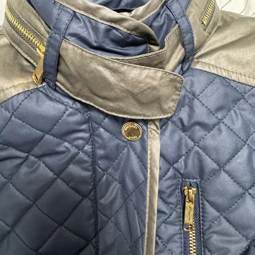 [BUNJANG] Michael Kors Quilted Jacket - Navy / 정품 마이클코어스 퀄팅 자켓 네이비 금장