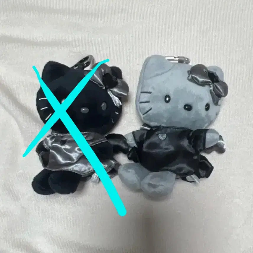 [BUNJANG] Hello Kitty Black Angel Kitty Gray Plush / 헬로키티 블랙엔젤 키티 그레이