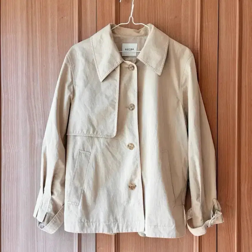 [BUNJANG] SISTINA Trench Coat Jacket Beige / 시스티나 봄 트렌치코트 트렌치자켓 SISTINA