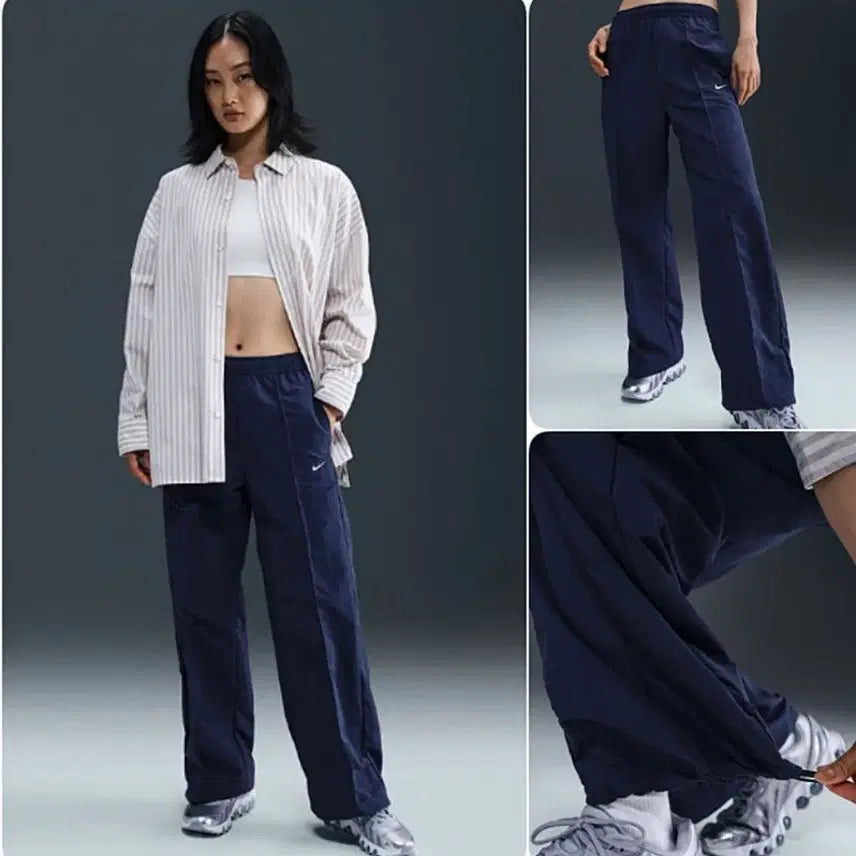 [BUNJANG] Nike Everythng Woven Mid-Open Hem Pants Navy / 나이키 에브리씽 우븐 미드오픈 헴 팬츠 네이비