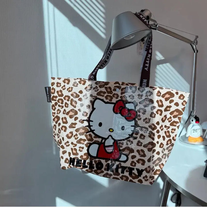 [SOLD OUT] 헬로키티 호피 레오파드 타포린백 새상품