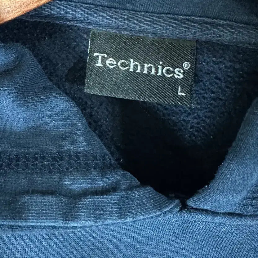 [BUNJANG] Technics DJ Turntable Navy Hooded T-Shirt / 테크닉스 DJ 턴테이블 후드티 티셔츠 정품 네이비