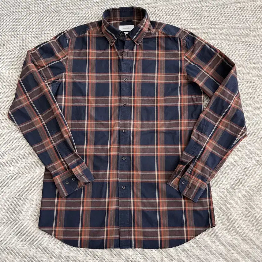 [BUNJANG] Massimo Dutti Navy Check Shirt / 마시모두띠 네이비 체크 셔츠