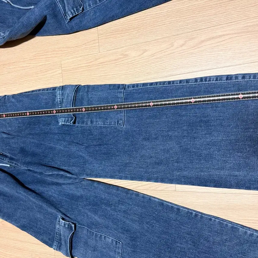 [BUNJANG] Loose Fit Cargo Denim Pants - Blue / 카고 데님 팬츠 블루 일자핏 청바지 556677정도 사이즈 각가격