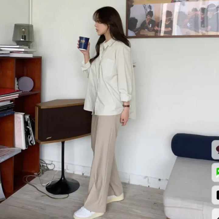 [BUNJANG] 98°C Wide Slacks Sand Beige Long M / (새상품/롱M) 98도씨 제작 와이드 슬랙스 샌드베이지