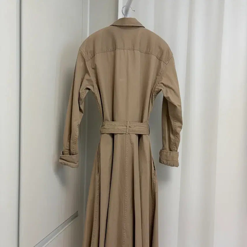 [SOLD OUT] 폴로랄프로렌 코튼 롱 셔츠 원피스 베이지