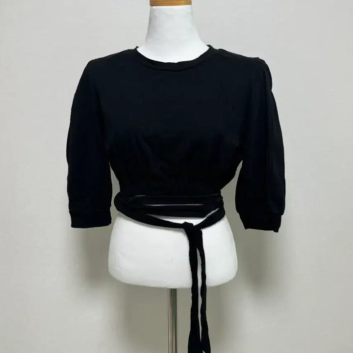 [BUNJANG] Unspecified Wrap Style Half Sleeve Shirts (Black &amp; Brown Bundle Set) / 랩 스타일 5부 반팔(블랙&amp;브라운 총 2개 셋)