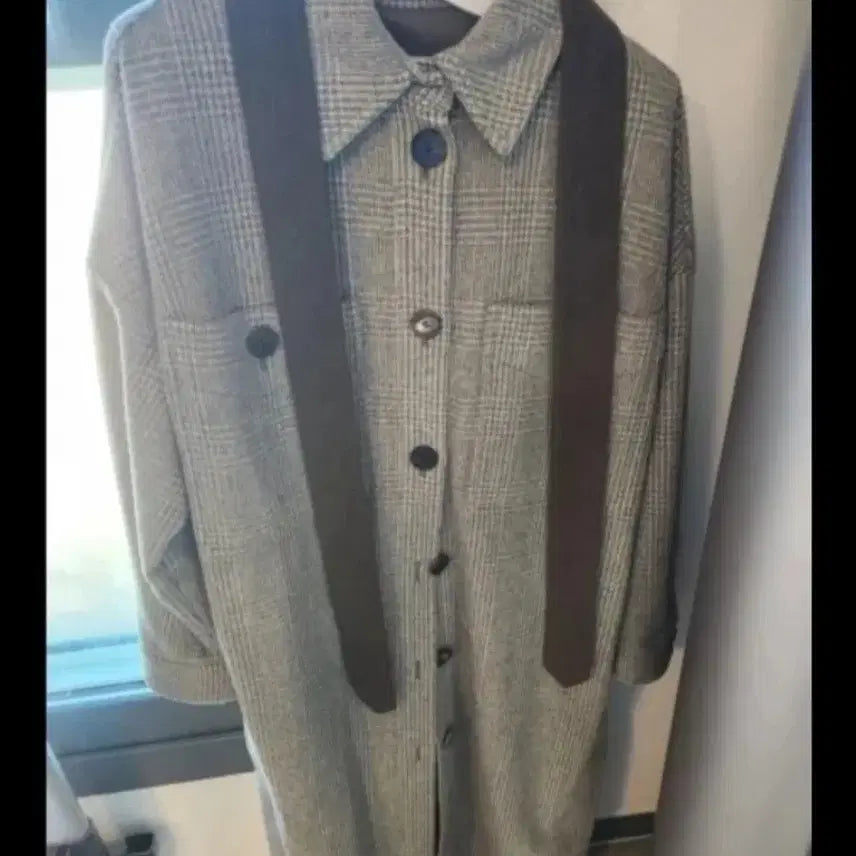 [BUNJANG] Maje Check Pattern Long Coat / maje 코트