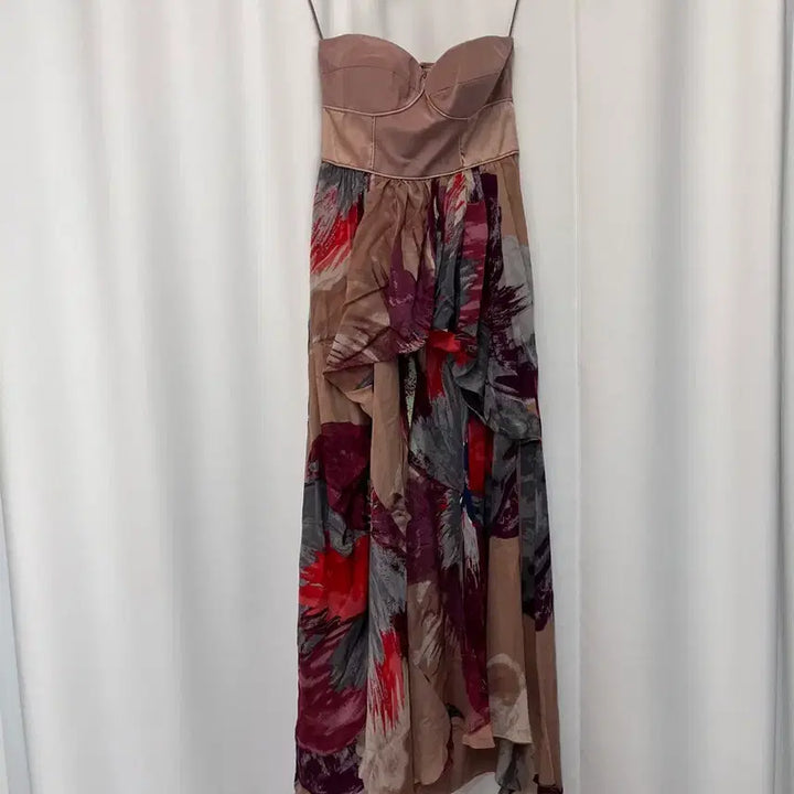 [SOLD OUT] Tibi 플라워 패턴 뷔스티에 원피스 실크100