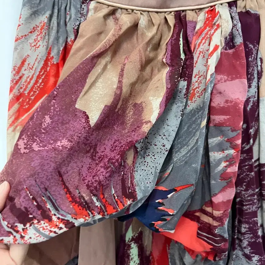 [SOLD OUT] Tibi 플라워 패턴 뷔스티에 원피스 실크100