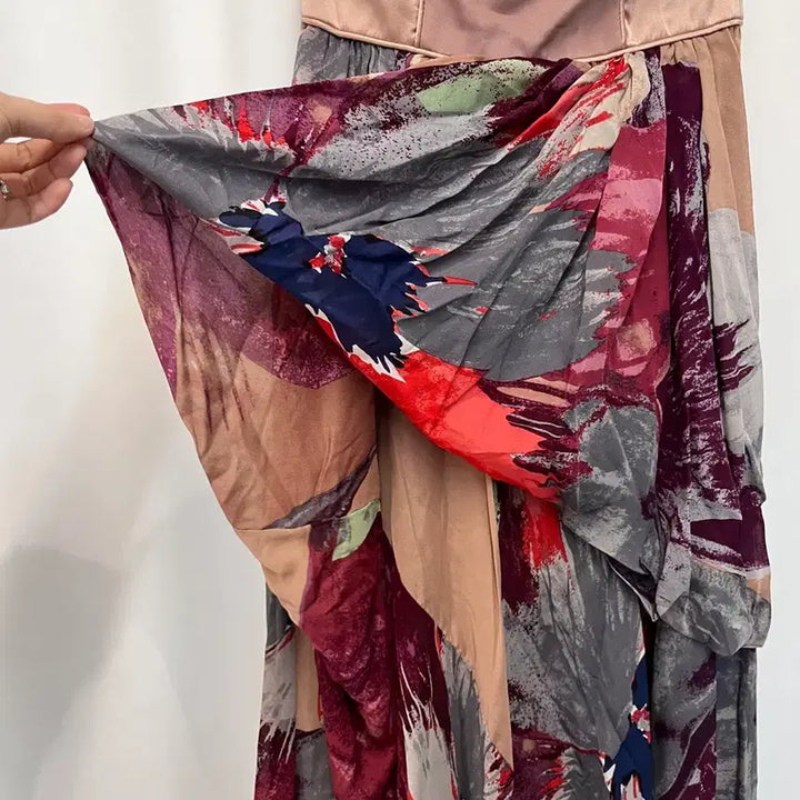 [SOLD OUT] Tibi 플라워 패턴 뷔스티에 원피스 실크100