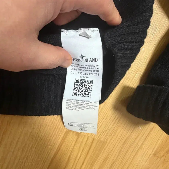 [BUNJANG] Stone Island Black Knit XXL / 스톤아일랜드 블랙 니트 XXL