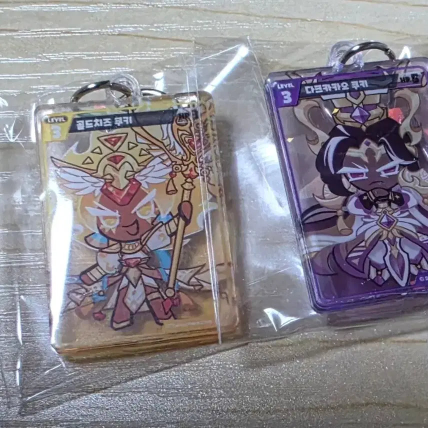 [BUNJANG] Cookie Run Gold Cheese/Dark Cacao Acrylic Keyring / 쿠키런 골드치즈/다크카카오 쿠키 아크릴 키링