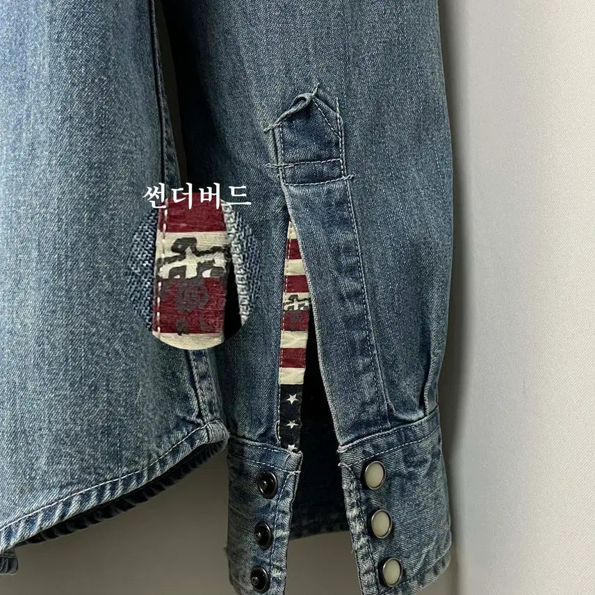[BUNJANG] 폴로 랄프로렌 콘초 썬더버드 워시드 사우스웨스턴 데님 셔츠 / 폴로 랄프로렌 콘초 썬더버드 워시드 사우스웨스턴 데님 셔츠