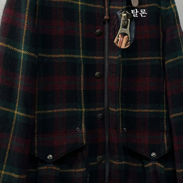 [BUNJANG] 폴로 랄프로렌 인디언헤드 알파카 울 매키노 타탄체크 헌팅 자켓 / 폴로 랄프로렌 인디언헤드 알파카 울 매키노 타탄체크 헌팅 자켓