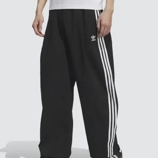 [BUNJANG] Adidas Wide Leg Pants - Black (Size M) / 아디다스 3선 와이드 팬츠 블랙 M사이즈 판매