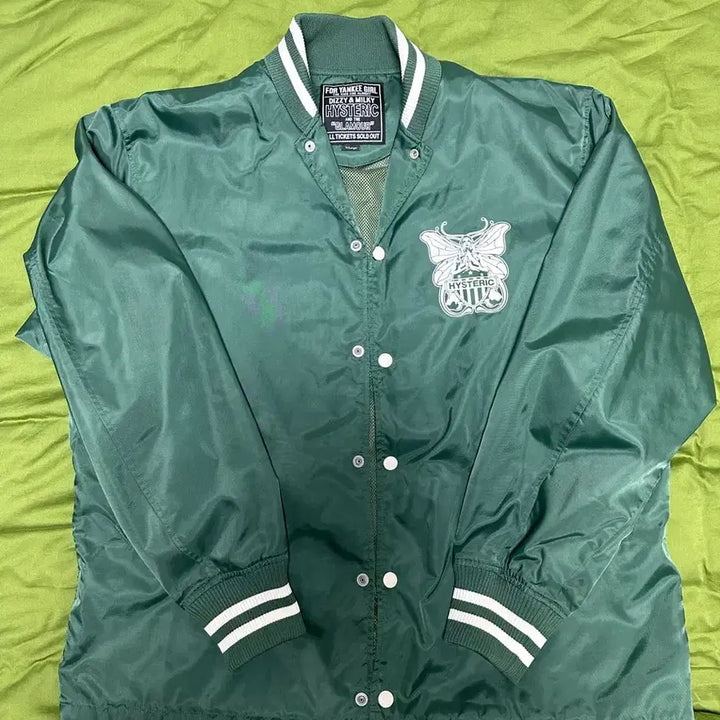 [BUNJANG] Hysteric Glamour Green Coach Jacket / 히스테릭글래머 그린 코치 자켓
