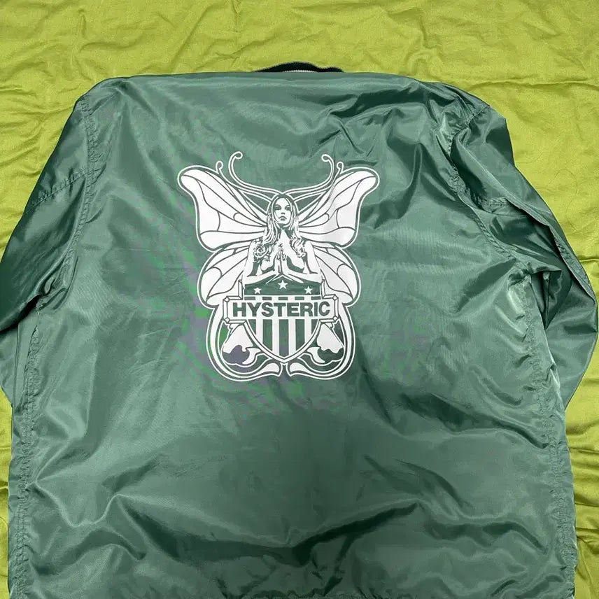 [BUNJANG] Hysteric Glamour Green Coach Jacket / 히스테릭글래머 그린 코치 자켓