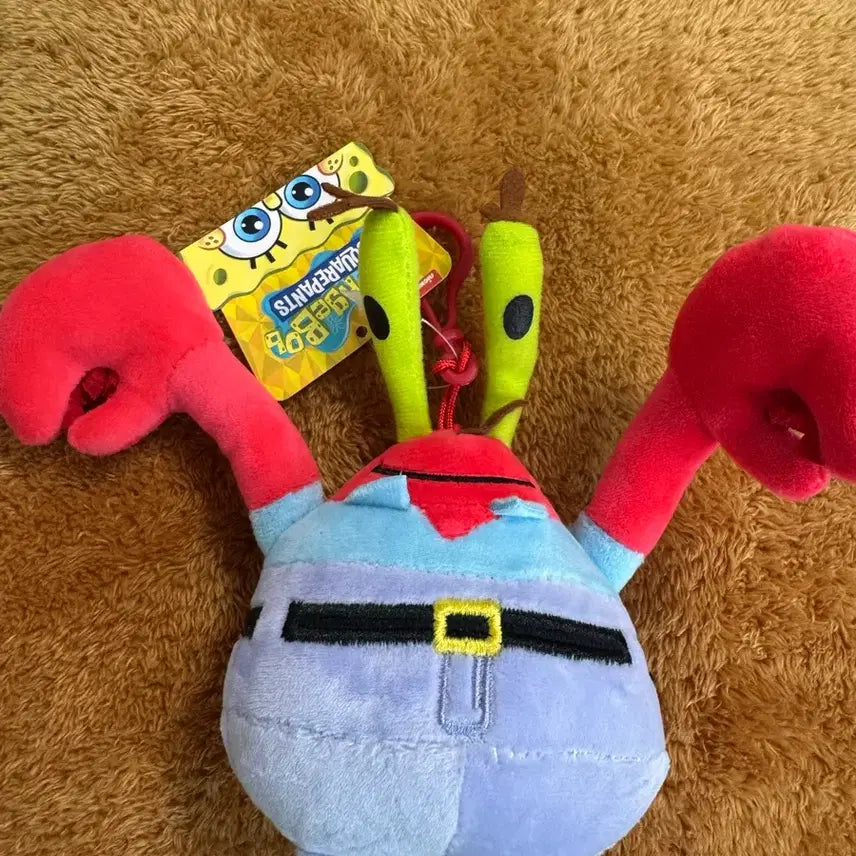 [BUNJANG] Spongebob Squarepants Mr. Krabs Keyring Plush / 스폰지밥 집게사장 인형 키링