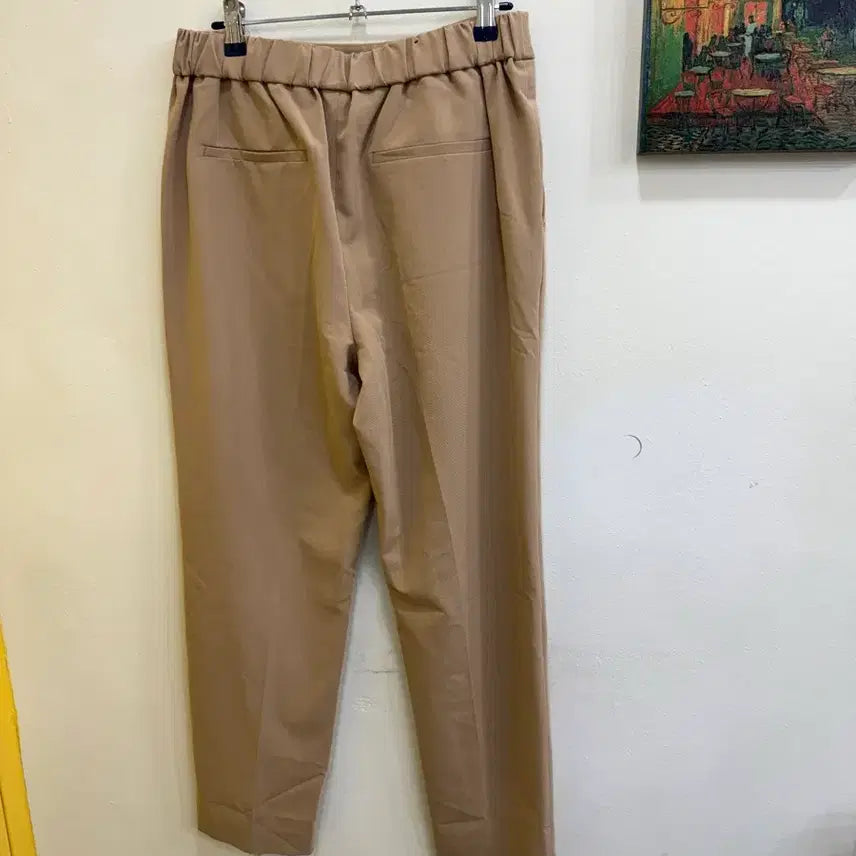[BUNJANG] 8SECONDS Beige Elastic Waistband Slacks Pants / 8SECONDS 베이지 슬랙스 밴딩 팬츠/기본 슬랙스/새상품