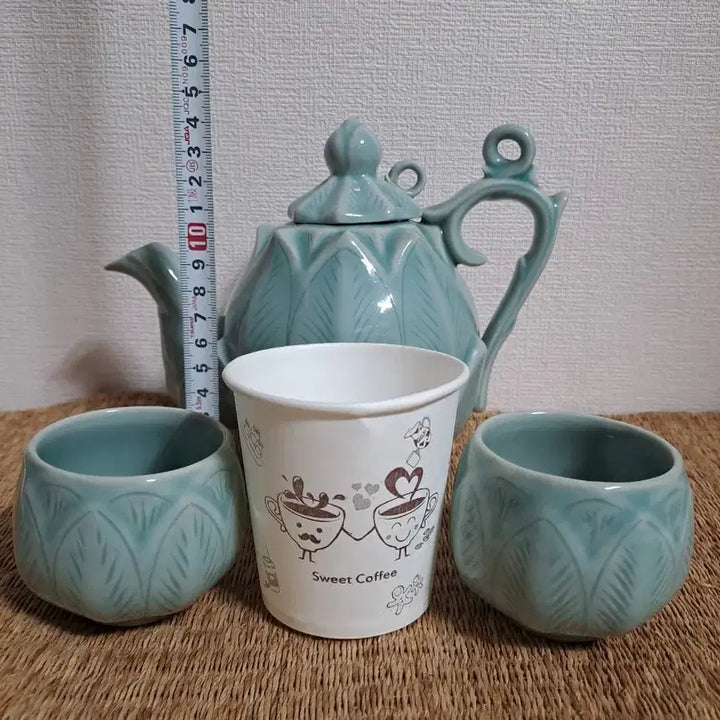 [BUNJANG] Gangjin Celadon Tea Set Ceramic Ornament / 강진청자 [ 다기 세트 ] 인테리어 도자기 장식품