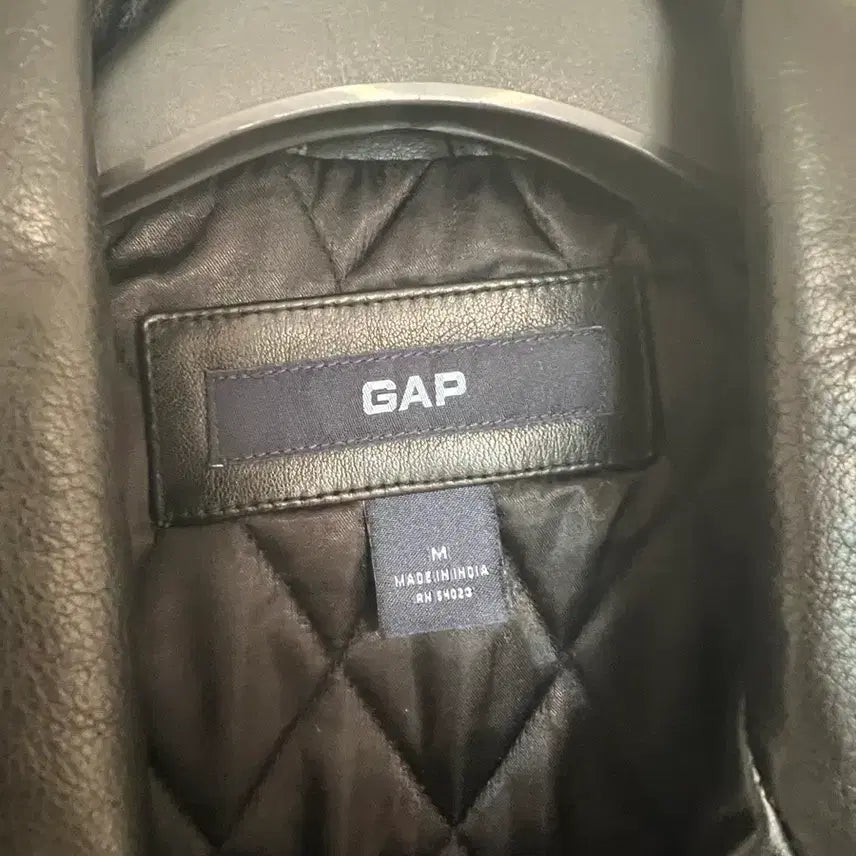 [BUNJANG] Vintage GAP Leather Car Coat Black M / 올드갭 GAP 레더 가죽 카코트 블랙 M