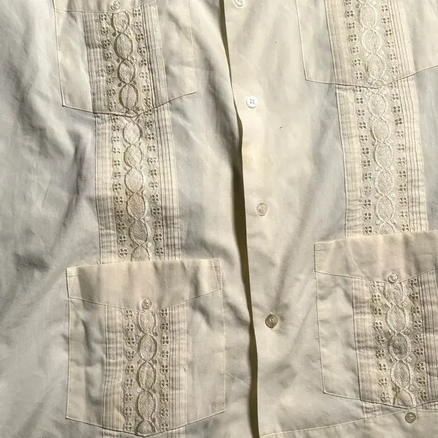 [BUNJANG] Alan Thomas Guayabera Shirt / 80-90s 알란 토마스 구아야베라 셔츠 L