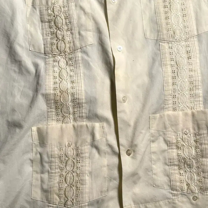 [BUNJANG] Alan Thomas Guayabera Shirt / 80-90s 알란 토마스 구아야베라 셔츠 L