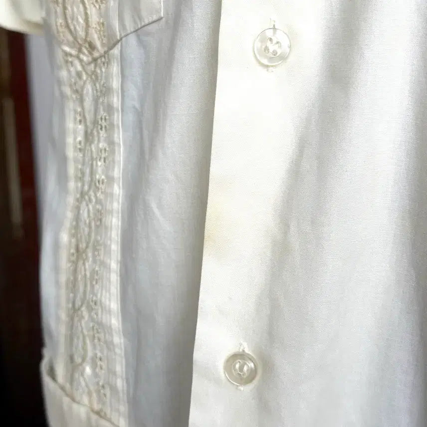 [BUNJANG] Alan Thomas Guayabera Shirt / 80-90s 알란 토마스 구아야베라 셔츠 L