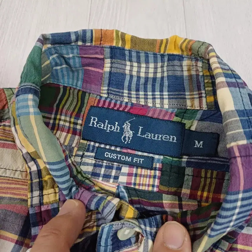 [BUNJANG] Polo Ralph Lauren Patchwork Shirt / 폴로 랄프로렌 남성 패치워크 셔츠 M사이즈