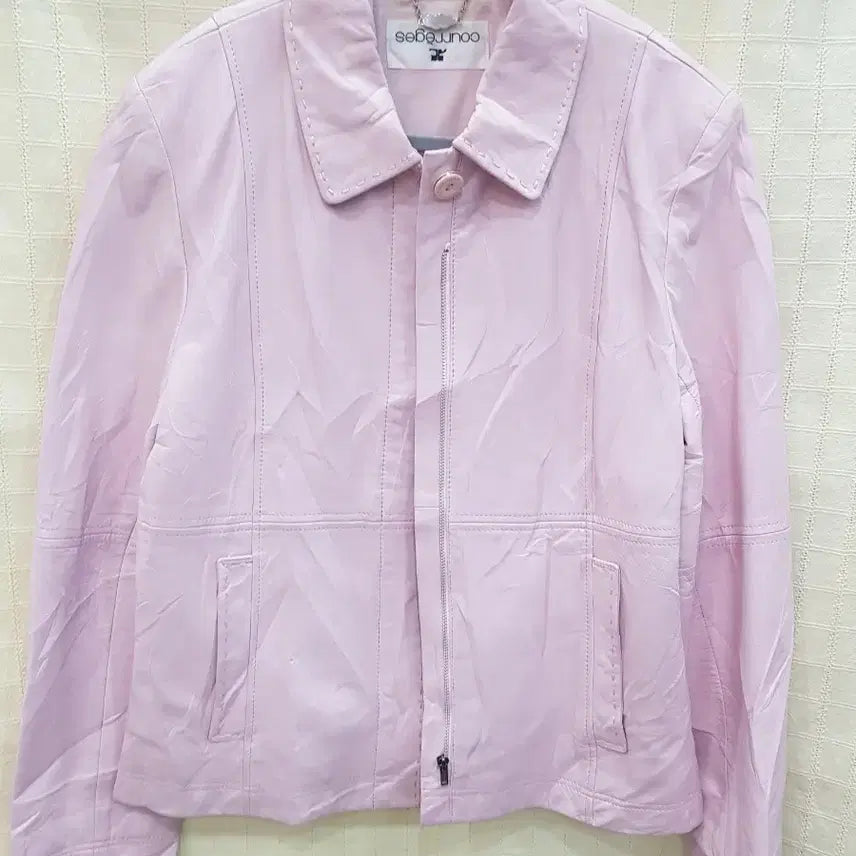 [BUNJANG] Courreges Pink Leather Jacket / Courreges 핑크색 가죽 자켓