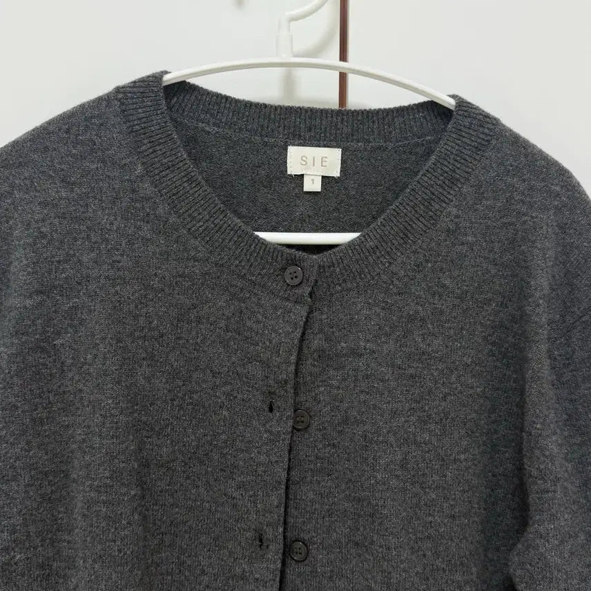 [BUNJANG] sie May Wool Round Cardigan Charcoal S / 시에 sie 메이 울 라운드 가디건 차콜 S