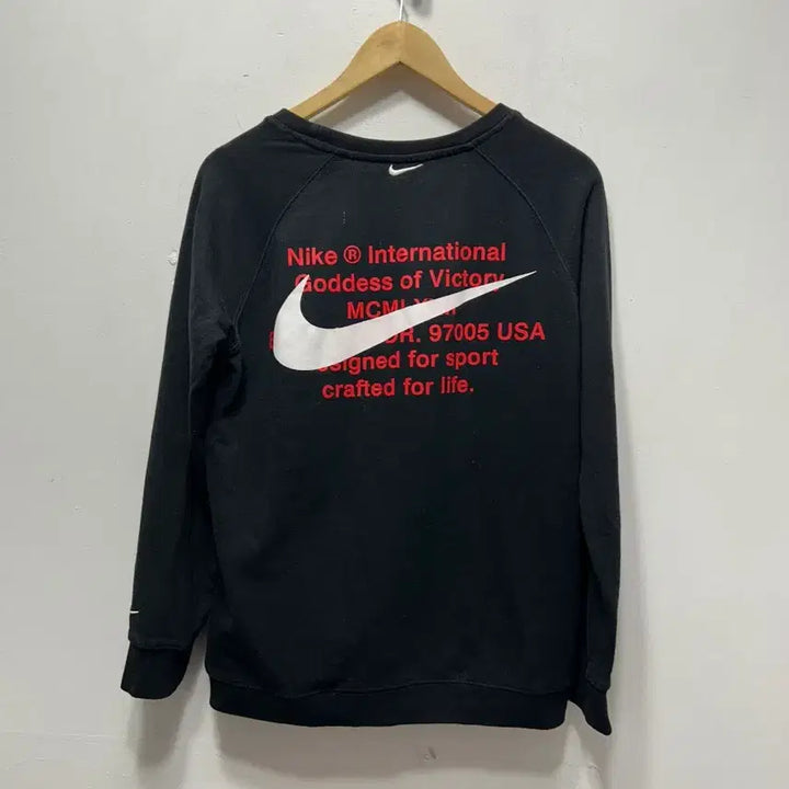 [BUNJANG] Nike Double Swoosh Black Sweatshirt / 나이키 더블 스우시 블랙 맨투맨 100