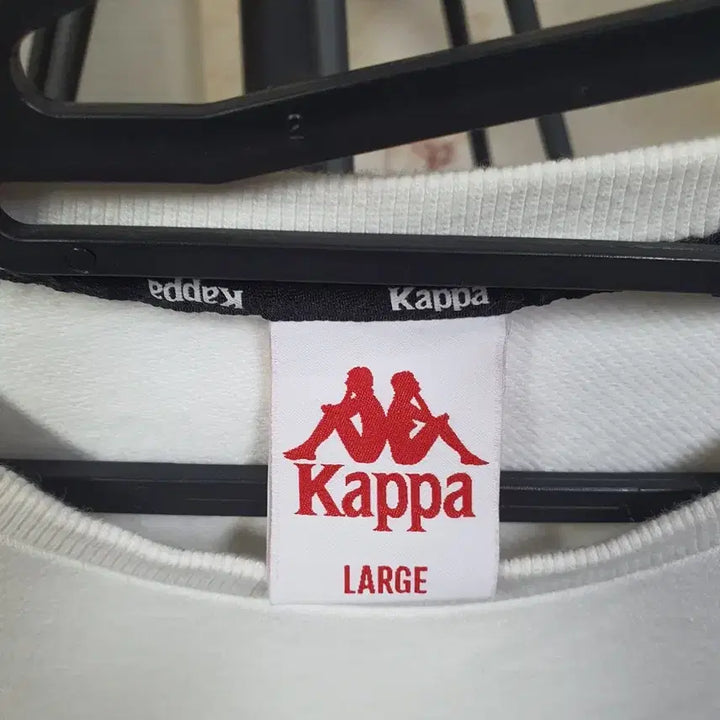 [BUNJANG] Kappa White Logo Oversized Sweatshirt / 카파 화이트 로고 맨투맨 티셔츠  택배비포함가