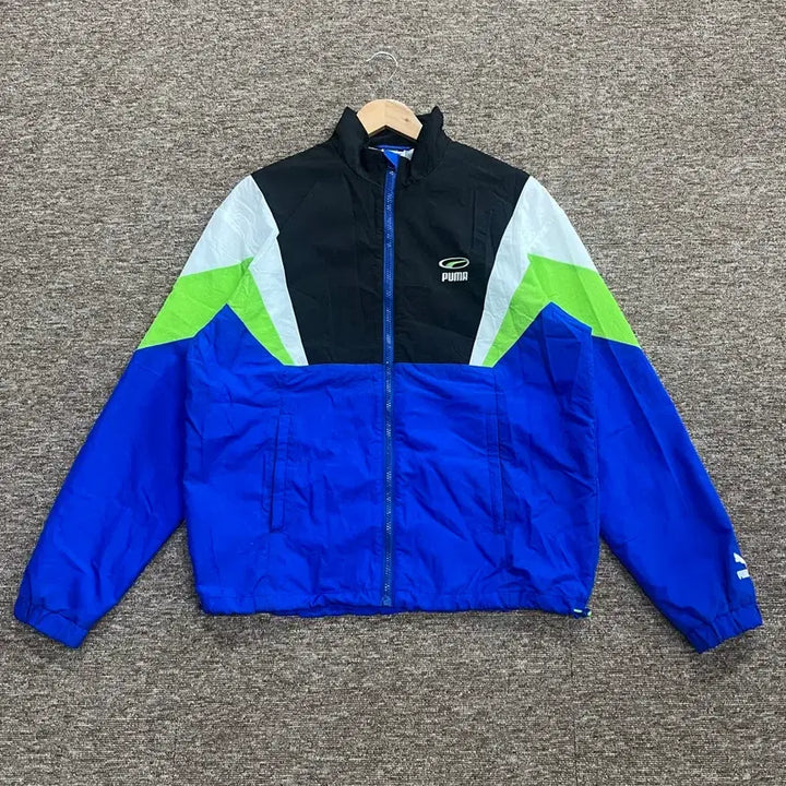 [BUNJANG] Puma Color Block Windbreaker Jacket S / 푸마 컬러 블록 바람막이 자켓 S