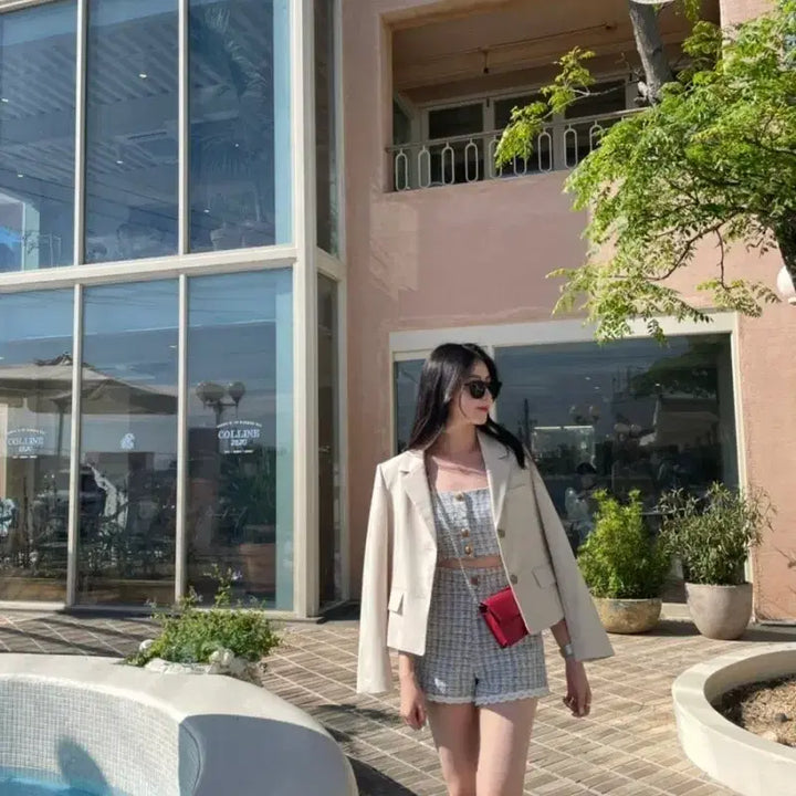 [BUNJANG] Mixxo Tailored Crop Jacket / 미쏘 테일러드 크롭 자켓