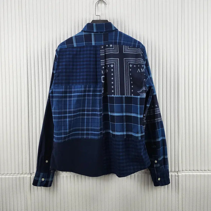 [BUNJANG] Polo Ralph Lauren Indigo Patchwork Shirt / [100]폴로 랄프로렌 인디고 패치워크 셔츠