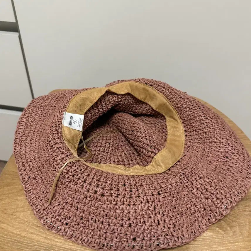 [BUNJANG] Milletage Raffia Hat Pink Straw Hat / 밀리테이지 라피아 햇 밀짚모자 핑크
