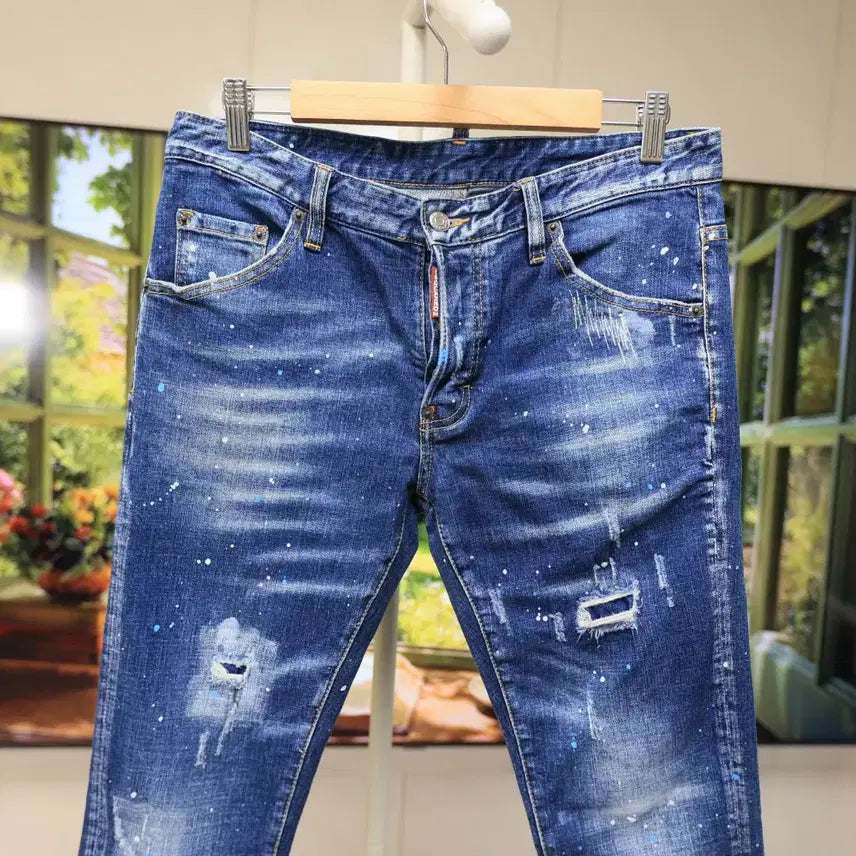 [BUNJANG] Dsquared2 Paint Wash Denim Jeans / 디스퀘어드2 페인트 워싱 데님 깔끔핏 32 33