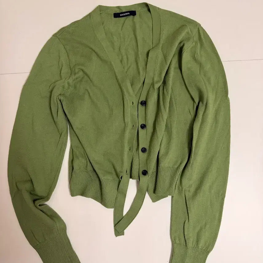 [BUNJANG] DIAGONAL Green Cardigan / 다이애그널 DIAGONAL 그린색 가디건