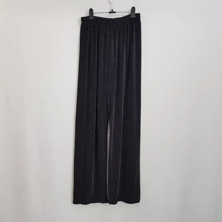 [SOLD OUT] 빈티지 밴딩 검정 반짝이 골지 와이드 바지 여F Q399