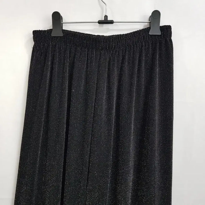 [SOLD OUT] 빈티지 밴딩 검정 반짝이 골지 와이드 바지 여F Q399
