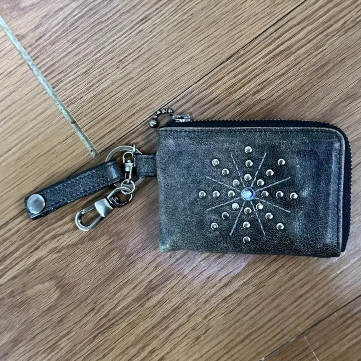 [BUNJANG] Polytelu Studded Wallet Keyring / 폴리테루 지갑 / 스터드 장식 지갑 키링
