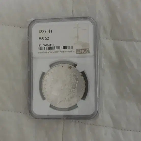 [BUNJANG] 1887 Morgan Dollar Silver Coin MS62 (NGC Graded) / 1887년 NGC 달러 MS62 은화